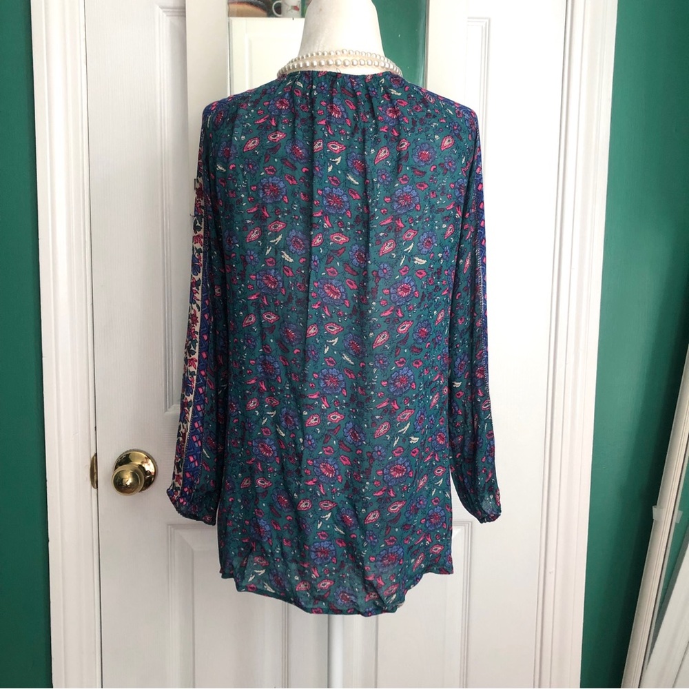Lucky Brand teal floral top small - Picture 8 of 8